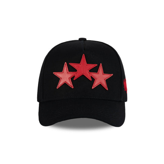 THREE STAR BLACK RED