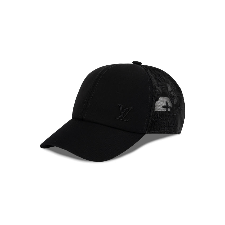 GORRA DE BEISBOL CON MONOGRAMA Y MALLA