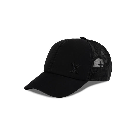 GORRA DE BEISBOL CON MONOGRAMA Y MALLA