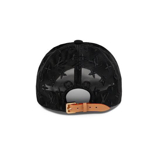 GORRA DE BEISBOL CON MONOGRAMA Y MALLA