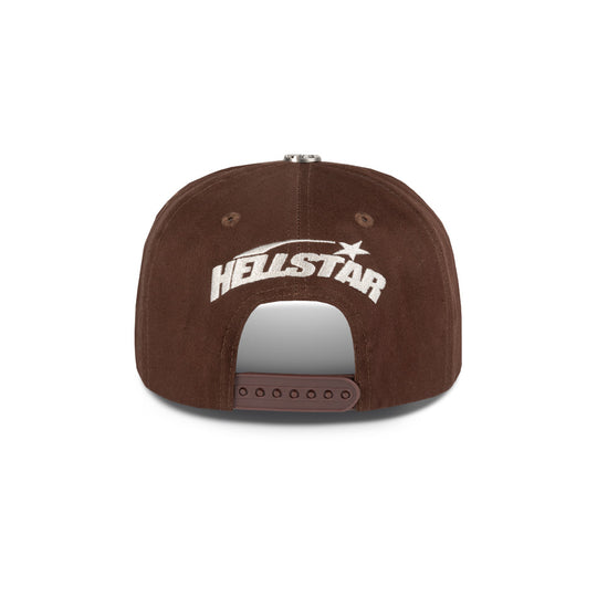 HELLSTAR SNAPBACK BROWN WITH RHINESTONE