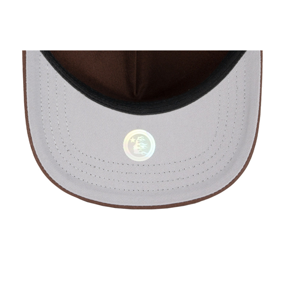 HELLSTAR SNAPBACK BROWN WITH RHINESTONE