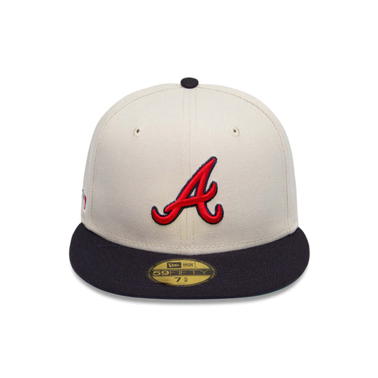 ATLANTA BRAVES 59FIFTY BEIGE NAVY