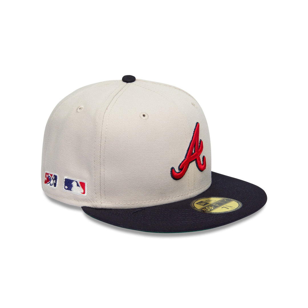 ATLANTA BRAVES 59FIFTY BEIGE NAVY