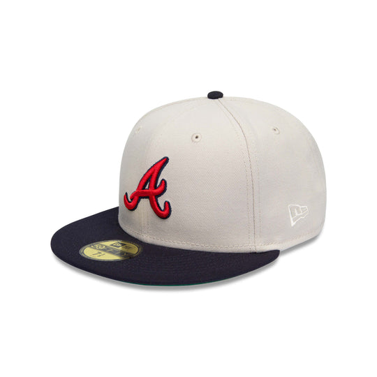 ATLANTA BRAVES 59FIFTY BEIGE NAVY