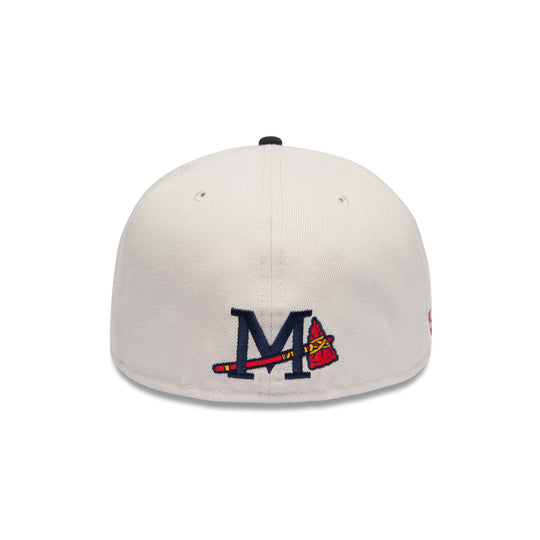 ATLANTA BRAVES 59FIFTY BEIGE NAVY