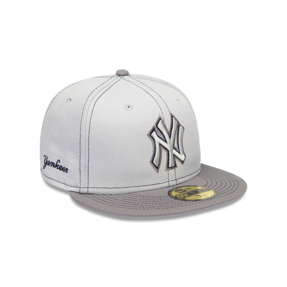 NEW YORK YANKEES 59FIFTY LIGTH GRAY RAYAS